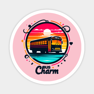 School Bus Charm Magnet